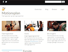 Tablet Screenshot of motionsplan.dk